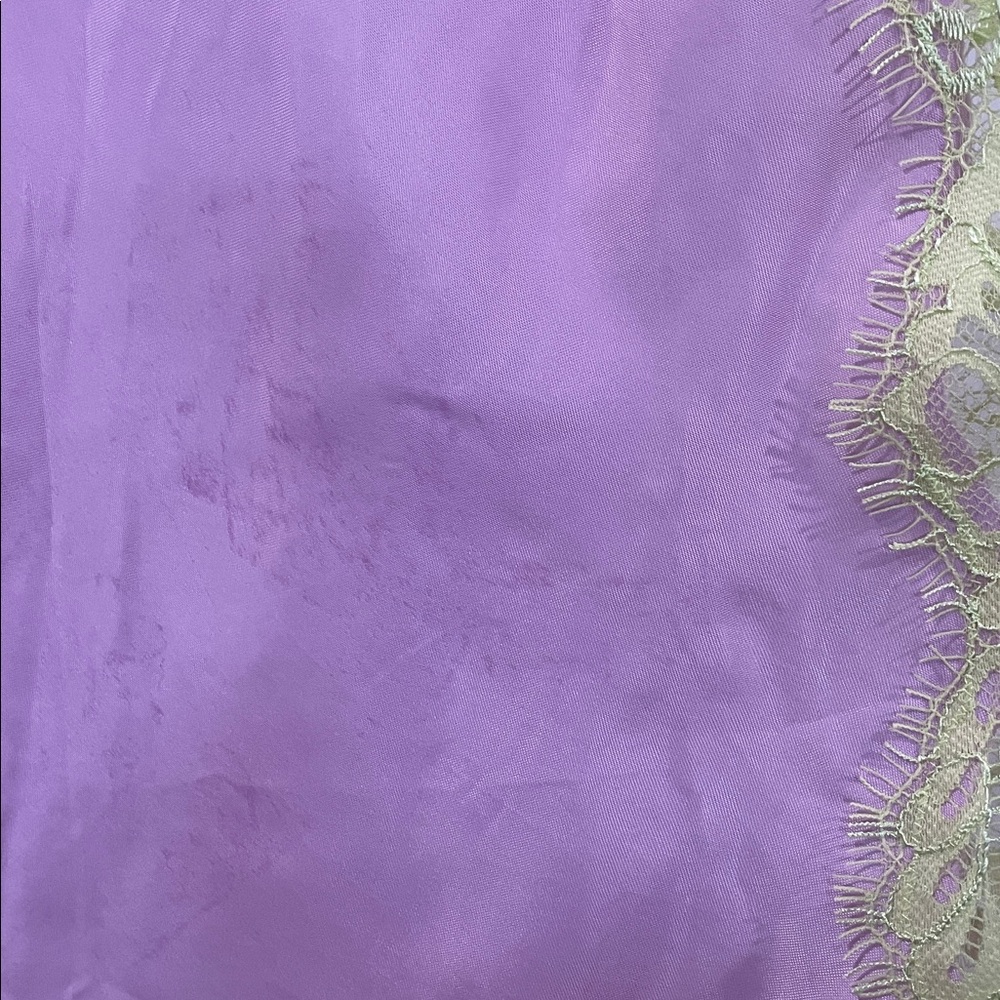 For Love & Lemons Lavender Slip Dress with Neon Yellow Trim- Size Small NWT - Picture 9 of 10